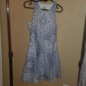 Blue pattern dress
